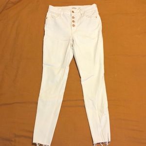 Old Navy White Rockstar Super Skinny High Rise Jeans